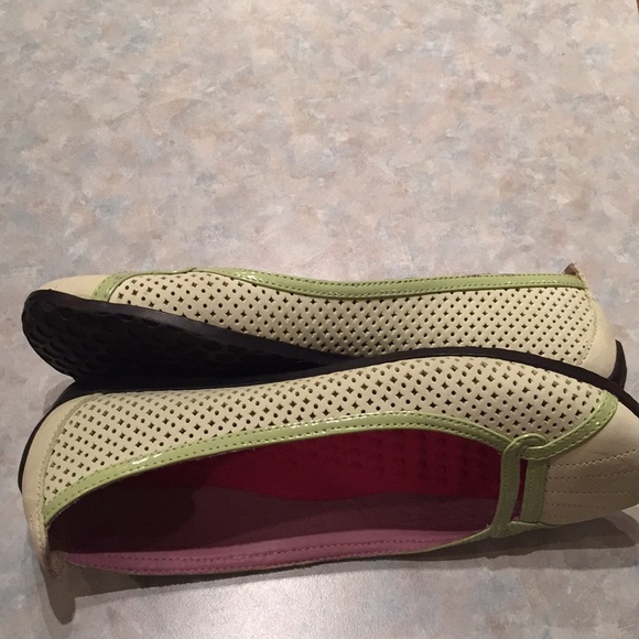 Privo light green leather flats - Picture 2 of 8